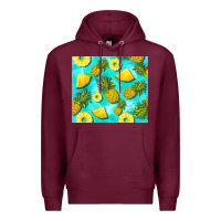 Burgundy blue pineapple Premium Hoodie - BarkalooDesign