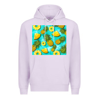 Lilac blue pineapple Premium Hoodie - BarkalooDesign
