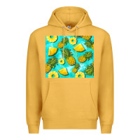 Mustard blue pineapple Premium Hoodie - BarkalooDesign