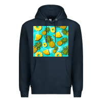 Navy blue pineapple Premium Hoodie - BarkalooDesign
