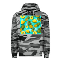 Slate Camo blue pineapple Premium Hoodie - BarkalooDesign