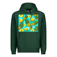Sports Green blue pineapple Premium Hoodie - BarkalooDesign
