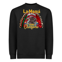 Black la mama mas chingona Heavyweight Sweatshirt - RacoonDesign