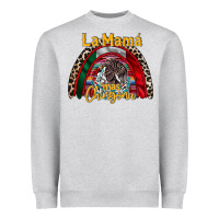 Heather Grey la mama mas chingona Heavyweight Sweatshirt - RacoonDesign