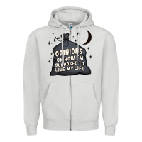 Dove Grey opinions on how i'm supposed to live my life Zipper Hoodie - MaliasSmallBusiness