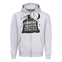 Heather Grey opinions on how i'm supposed to live my life Zipper Hoodie - MaliasSmallBusiness