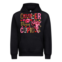 Black Cooler than Cupid Valentine's Day Urban Hoodie - HowdyJamesFarm