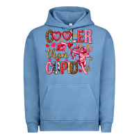 Pigment Pebble Blue Cooler than Cupid Valentine's Day Urban Hoodie - HowdyJamesFarm
