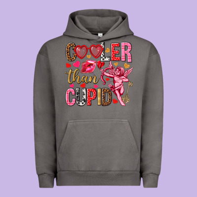Cooler Than Cupid Valentine's Day Urban Hoodie Designed By Howdyjamesfarm