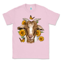 Bubblegum Pink sunflower goat Classic Tee - Jasminsmagicworld