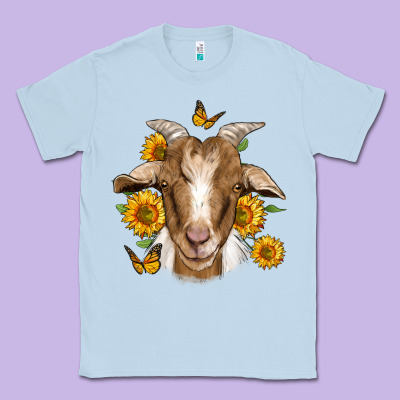 Sunflower Goat Classic Tee Designed By Jasminsmagicworld