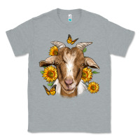 Heather Grey sunflower goat Classic Tee - Jasminsmagicworld