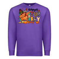 Purple happy turkey day Premium Sweatshirt - MaliasSmallBusiness