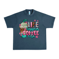 Midnight Navy life happens coffee  helps Urban Heavy Tee - AdoDesignShop