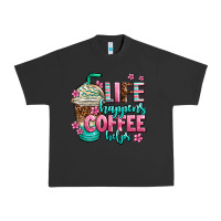 Pigment Black life happens coffee  helps Urban Heavy Tee - AdoDesignShop