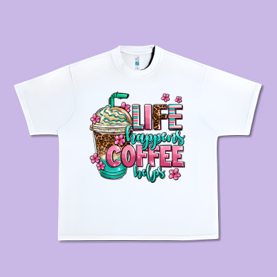Life Happens Coffee  Helps Urban Heavy Tee Designed By Adodesignshop