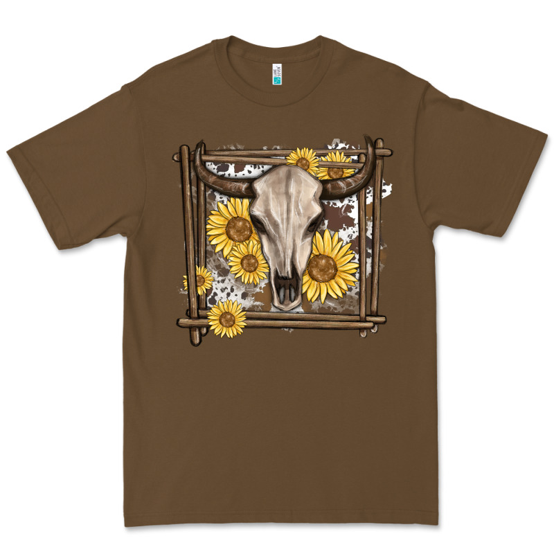 Western Bull Skull Premium Tee by MaliasSmallBusiness | Teevron