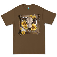 Cacao western bull skull Premium Tee - MaliasSmallBusiness