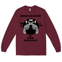 Burgundy Guns - When guns are outlawed I'll be outlaw Long Sleeve Tee - Bettercallsaul