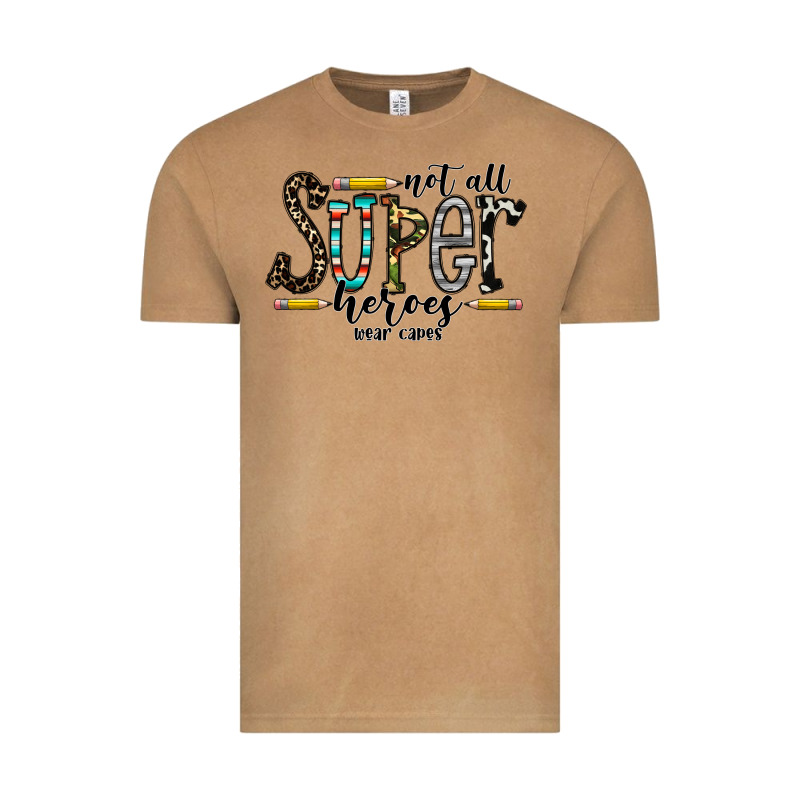 Not All Super Heroes Wear Capes Vintage Tee by CowhideDigitalArt | Teevron