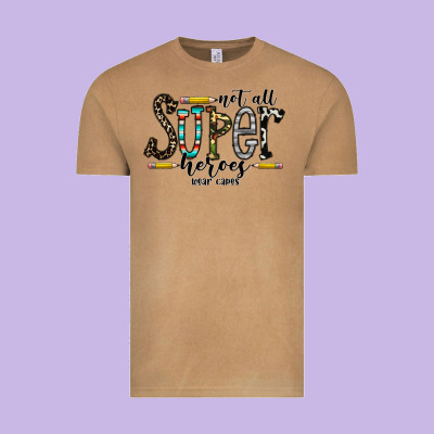 Not All Super Heroes Wear Capes Vintage Tee Designed By Cowhidedigitalart