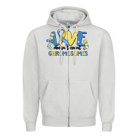 Dove Grey love dose count chromosomes Zipper Hoodie - MaliasSmallBusiness