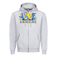 Heather Grey love dose count chromosomes Zipper Hoodie - MaliasSmallBusiness