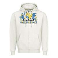 Oatmeal Heather love dose count chromosomes Zipper Hoodie - MaliasSmallBusiness