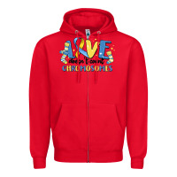 Red love dose count chromosomes Zipper Hoodie - MaliasSmallBusiness