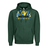 Sports Green love dose count chromosomes Zipper Hoodie - MaliasSmallBusiness