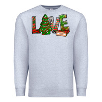 Heather Grey Love Christmas tree cake Premium Sweatshirt - NancyCooperArtShop