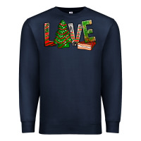 Navy Love Christmas tree cake Premium Sweatshirt - NancyCooperArtShop