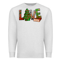 Oatmeal Heather Love Christmas tree cake Premium Sweatshirt - NancyCooperArtShop