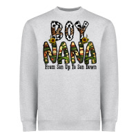 Heather Grey boy nana from son up to son down Heavyweight Sweatshirt - CowhideDigitalArt
