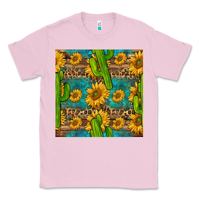 Sunflower And Cactus Seamless Pattern Classic Tee by BundleAndBundleShop | Teevron