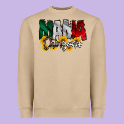 Mama Chingona Heavyweight Sweatshirt Designed By Racoondesign