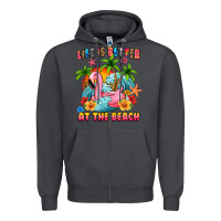 Smoke life is better at the beach Zipper Hoodie - MaliasSmallBusiness