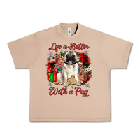 Burro Christmas life is better with a pug Urban Heavy Tee - JahusDesignShop
