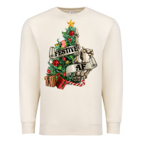 Festive Af Christmas Middle Finger Premium Sweatshirt | Teevron
