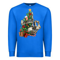 True Royal Festive af Christmas middle finger Premium Sweatshirt - NancyCooperArtShop