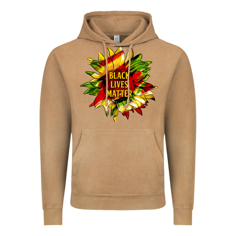 Black Lives Matter Sunflower Vintage Hoodie by HRA Design Shop | Teevron