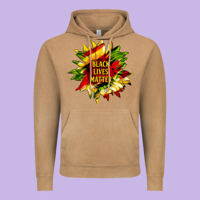 Black Lives Matter Sunflower Vintage Hoodie Designed By Hra Design Shop