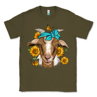 Army Green sunflower bandana goat Classic Tee - Jasminsmagicworld