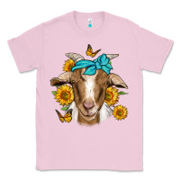 Bubblegum Pink sunflower bandana goat Classic Tee - Jasminsmagicworld