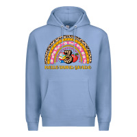 Colony Blue back to school rainbow hello third grade Premium Hoodie - AdoDesignShop