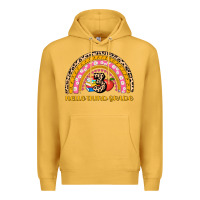 Mustard back to school rainbow hello third grade Premium Hoodie - AdoDesignShop