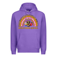 Purple back to school rainbow hello third grade Premium Hoodie - AdoDesignShop