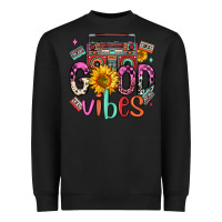 Black good vibes cassette boombox Heavyweight Sweatshirt - FaDigitalArtStudio