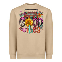 Mushroom good vibes cassette boombox Heavyweight Sweatshirt - FaDigitalArtStudio