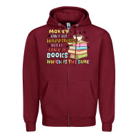 Burgundy money can't buy happiness but it can buy books Zipper Hoodie - MaliasSmallBusiness
